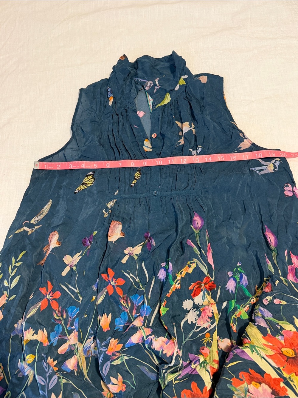 Johnny Was Summy Long Tunic Dress Dark Floral Boho Small - Picture 12 of 14